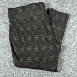 Tahari XXL Stretch Cropped Plaid Pants Workwear Preppy Pull On Business Casual